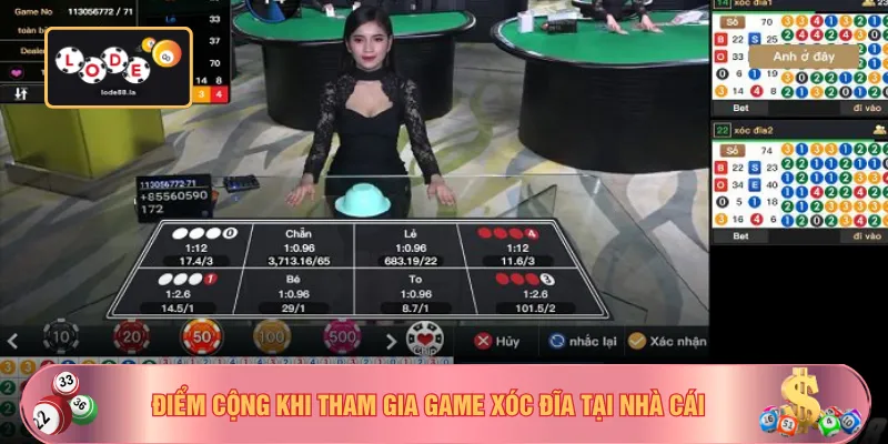 Điểm cộng khi tham gia game xóc đĩa tại nhà cái
