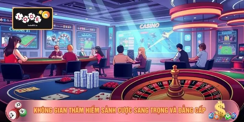 Không gian thám hiểm sảnh cược sang trọng và đẳng cấp