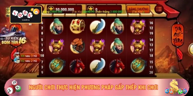 Người chơi thực hiện phương pháp gấp thếp khi chơi